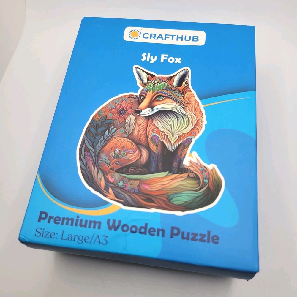 Craft Hub Sly Fox Jigsaw Puzzle laser cut wooden pieces 122‎ pc Large A3 Art